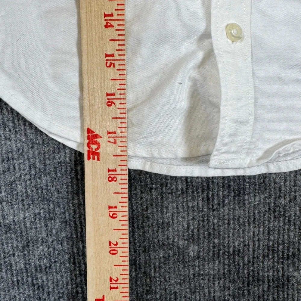 NWT Baby Gap Toddler Boys White Long Sleeve Button Down Shirt Bear Logo 4 Years
